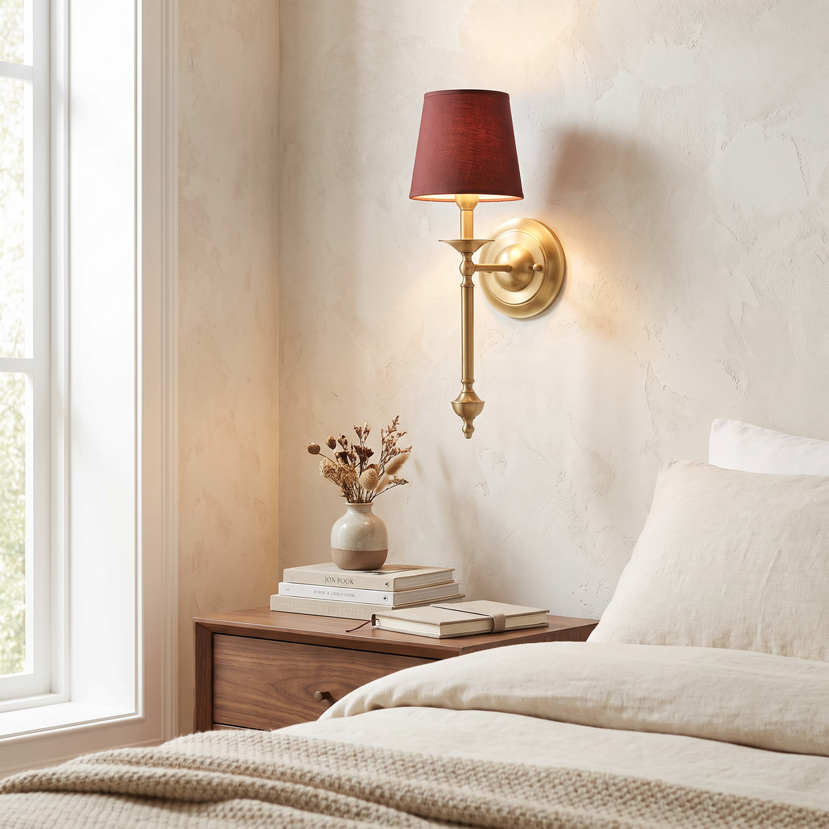 Rowan Copper Fabric Drum Wall Sconce, 1 or 2 Head — product view 1