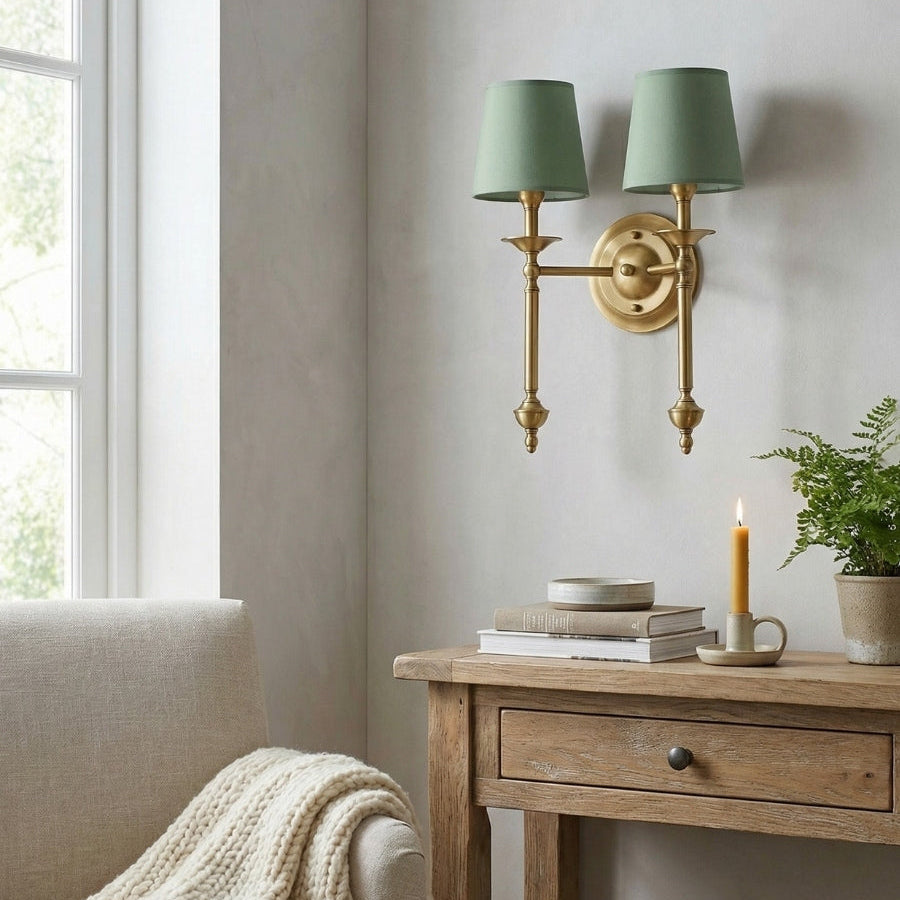 Rowan Copper Fabric Drum Wall Sconce, 1 or 2 Head — product view 7