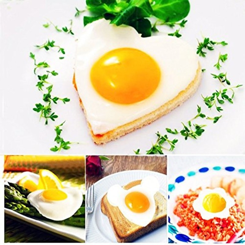LoungeYard | 5pcs/set Stainless steel Fried Egg Mold Pancake Rings — product view 3