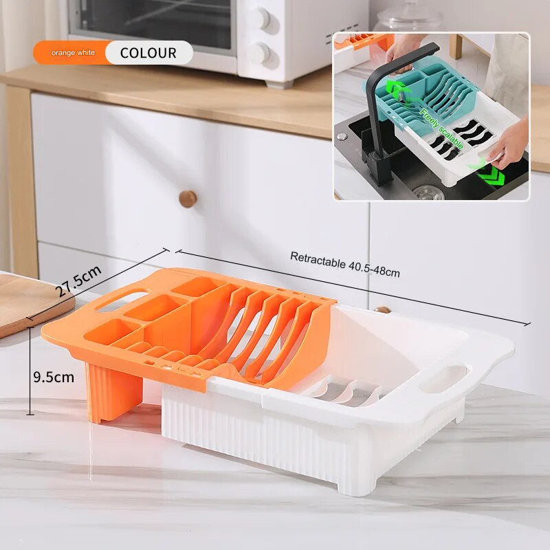 LoungeYard | Efficient Kitchen Retractable Dish Drain Rack — product view 2