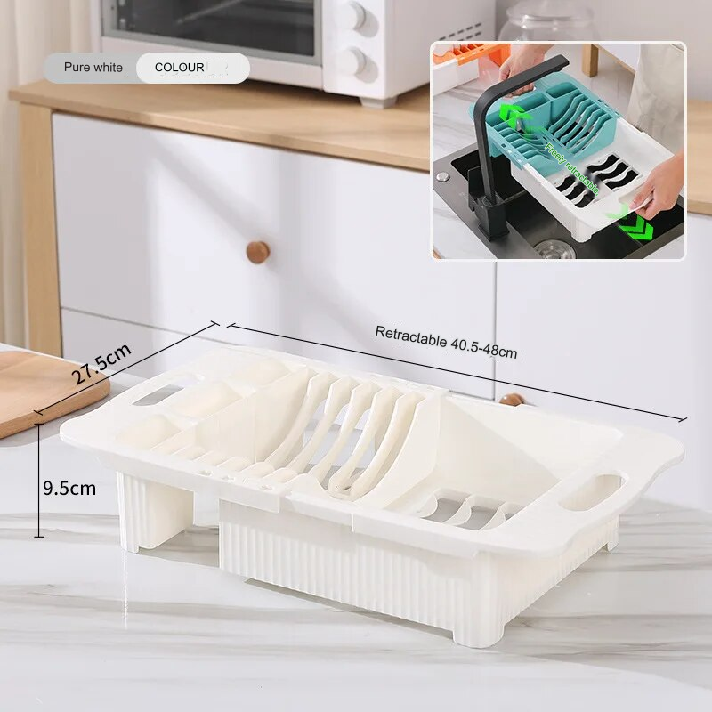 LoungeYard | Efficient Kitchen Retractable Dish Drain Rack — product view 3