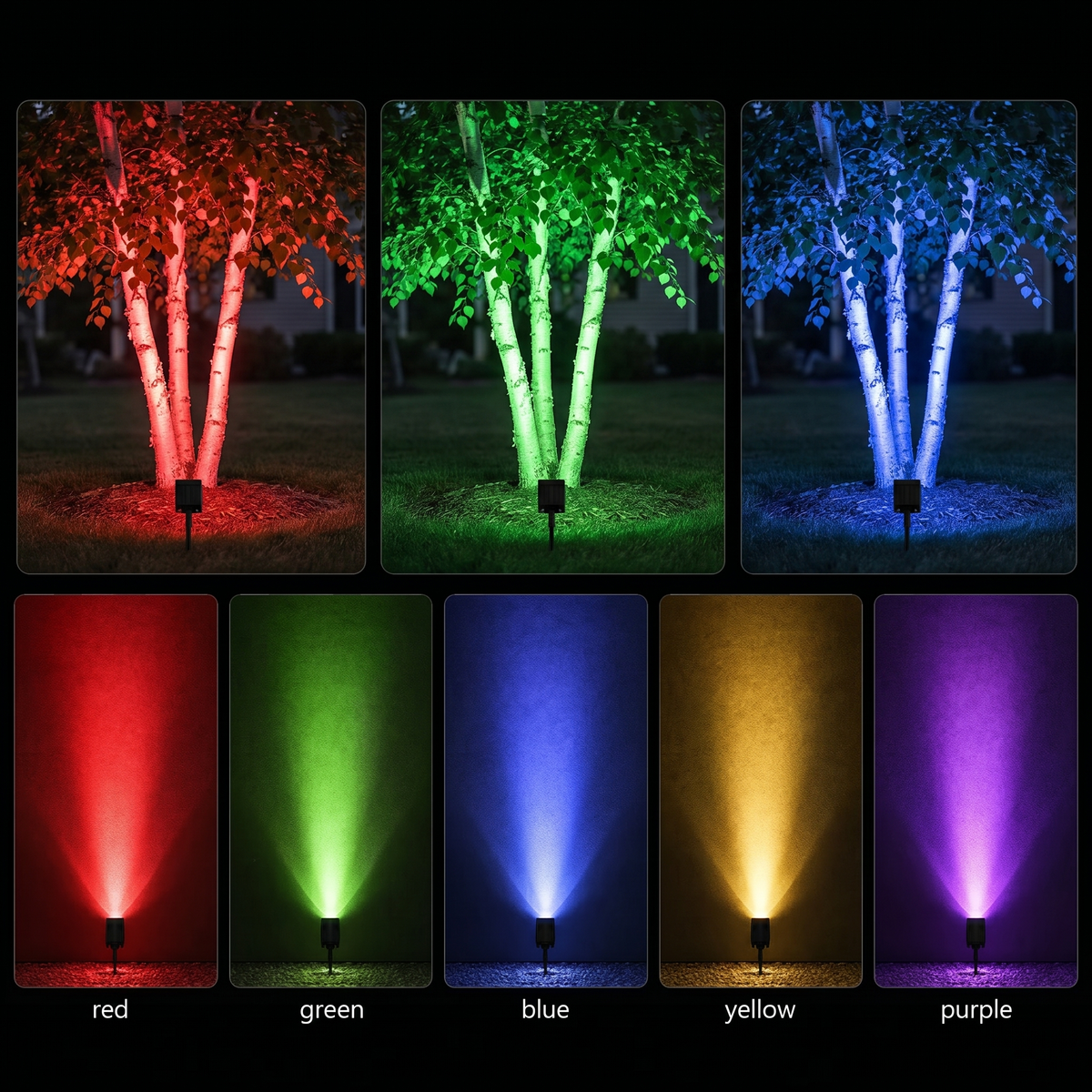 Solar Tree Uplight Landscape Spotlight, Premium Outdoor LED Lighting, Adjustable Beam — product view 2