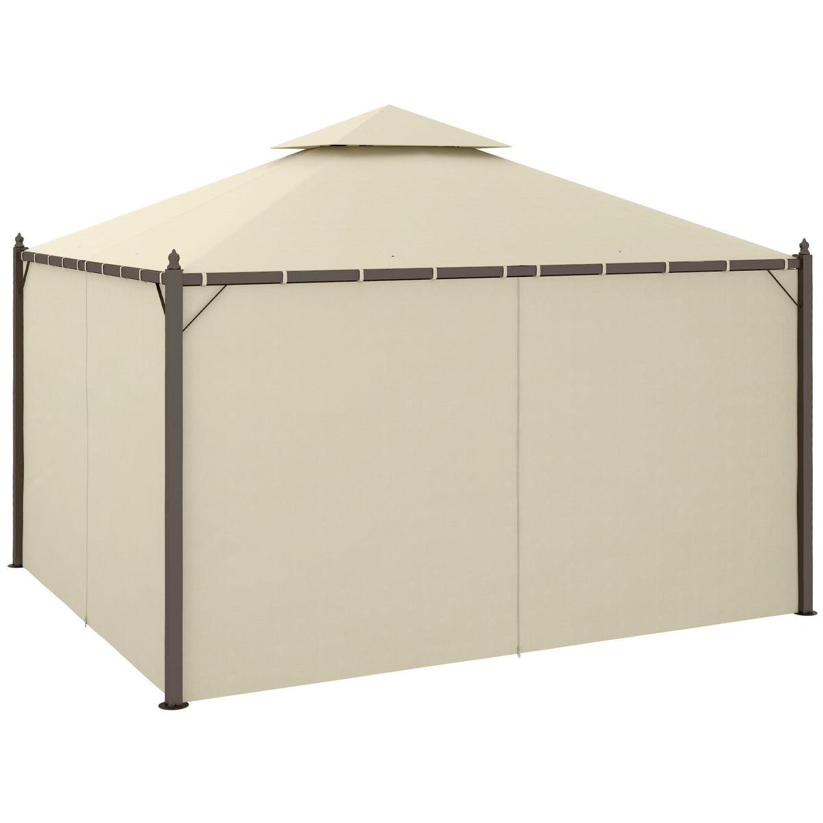 10' x 12' Steel Patio Gazebo with Privacy Curtains — product view 2