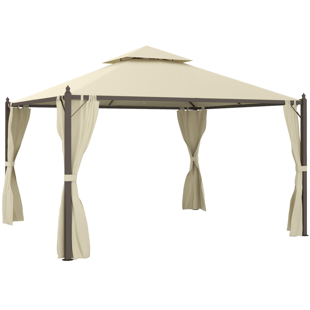 10' x 12' Steel Patio Gazebo with Privacy Curtains — product view 1