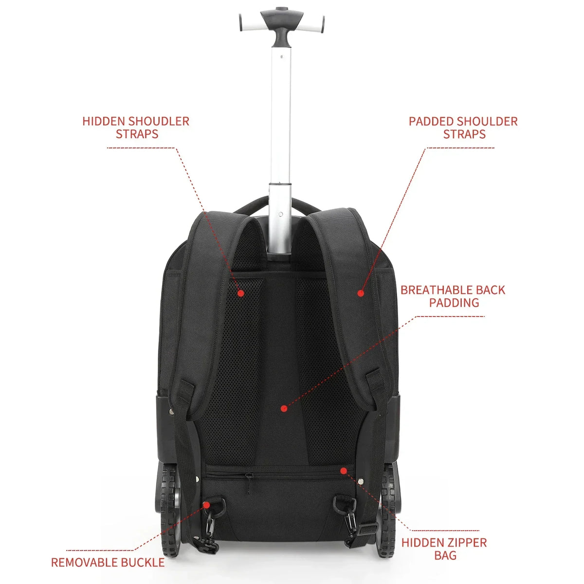 Rolling Laptop Backpack – Helsinki | LoungeYard — product view 3