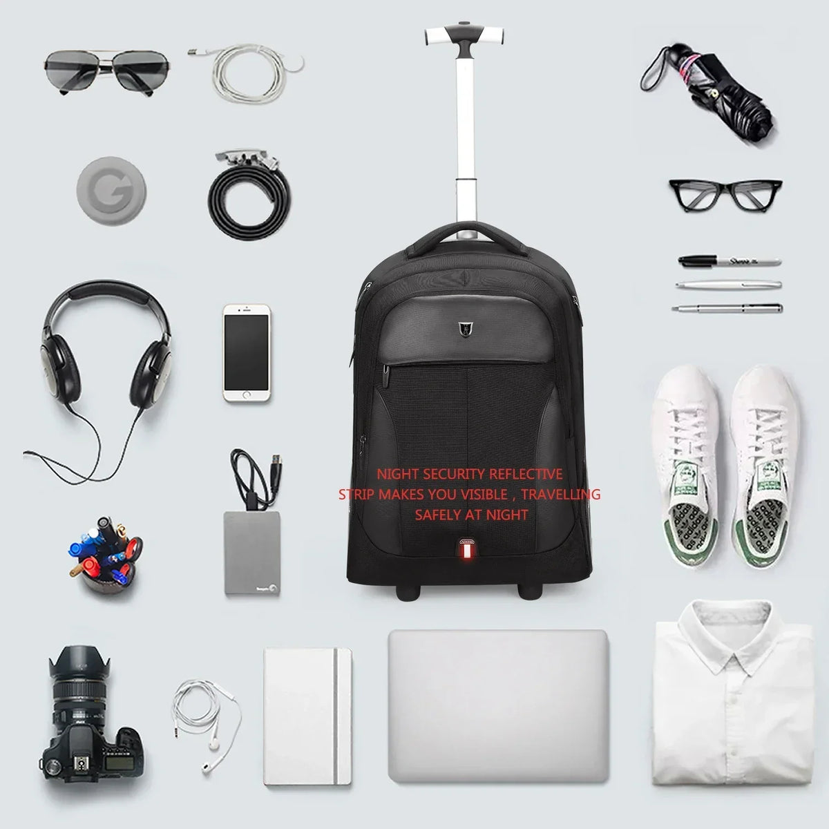 Rolling Laptop Backpack – Helsinki | LoungeYard — product view 4
