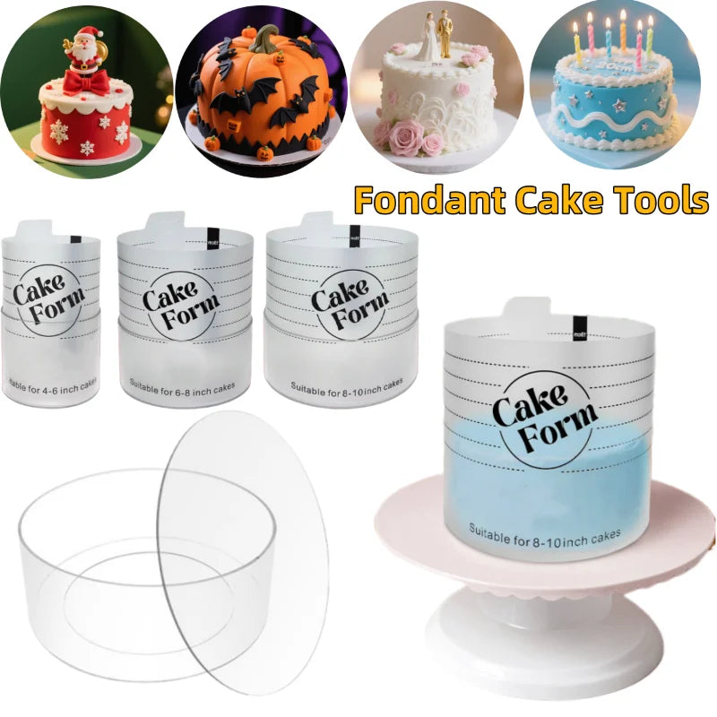 Round Adjustable Cake Ring Mold Acrylic Circle Baking Cake Ring | LoungeYard — product view 2