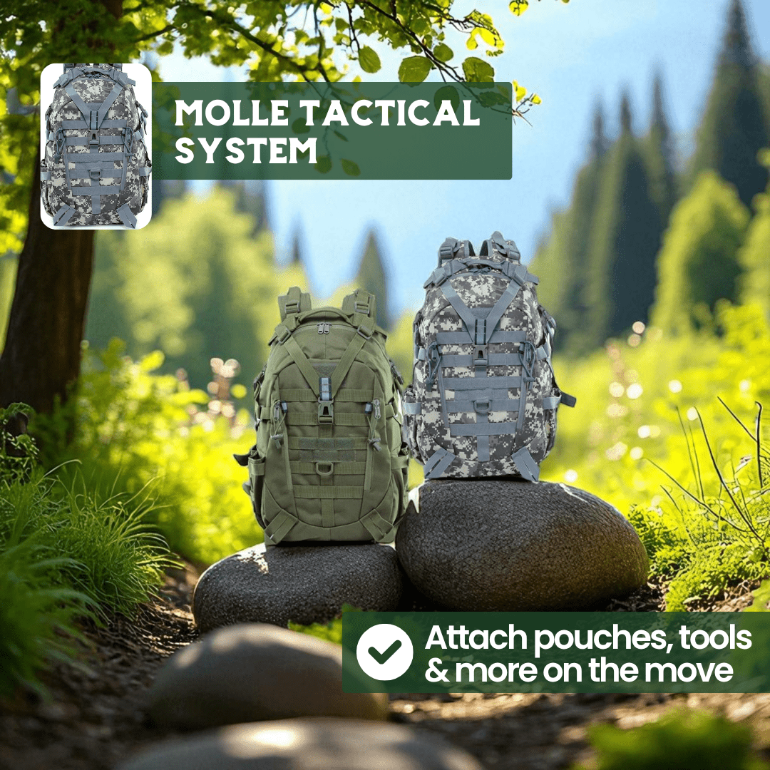 LoungeYard | ROVEX 40L – Tactical Backpack with MOLLE System & Water-Resistant Design — product view 3