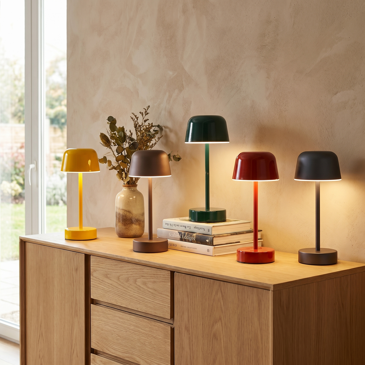 Rechargeable Table Lamp, Dimmable, Iron, Three Light Settings, 3600mAh — product view 1