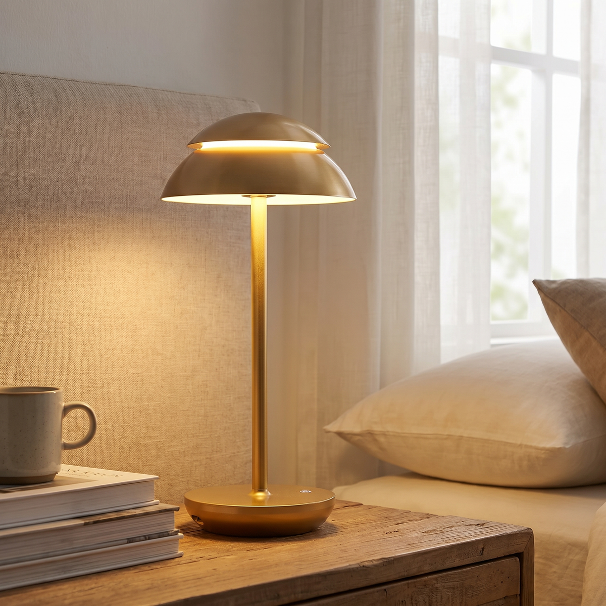 Rechargeable Table Lamp, Touch Dimming, Aluminum, Warm Light, USB-C — product view 4