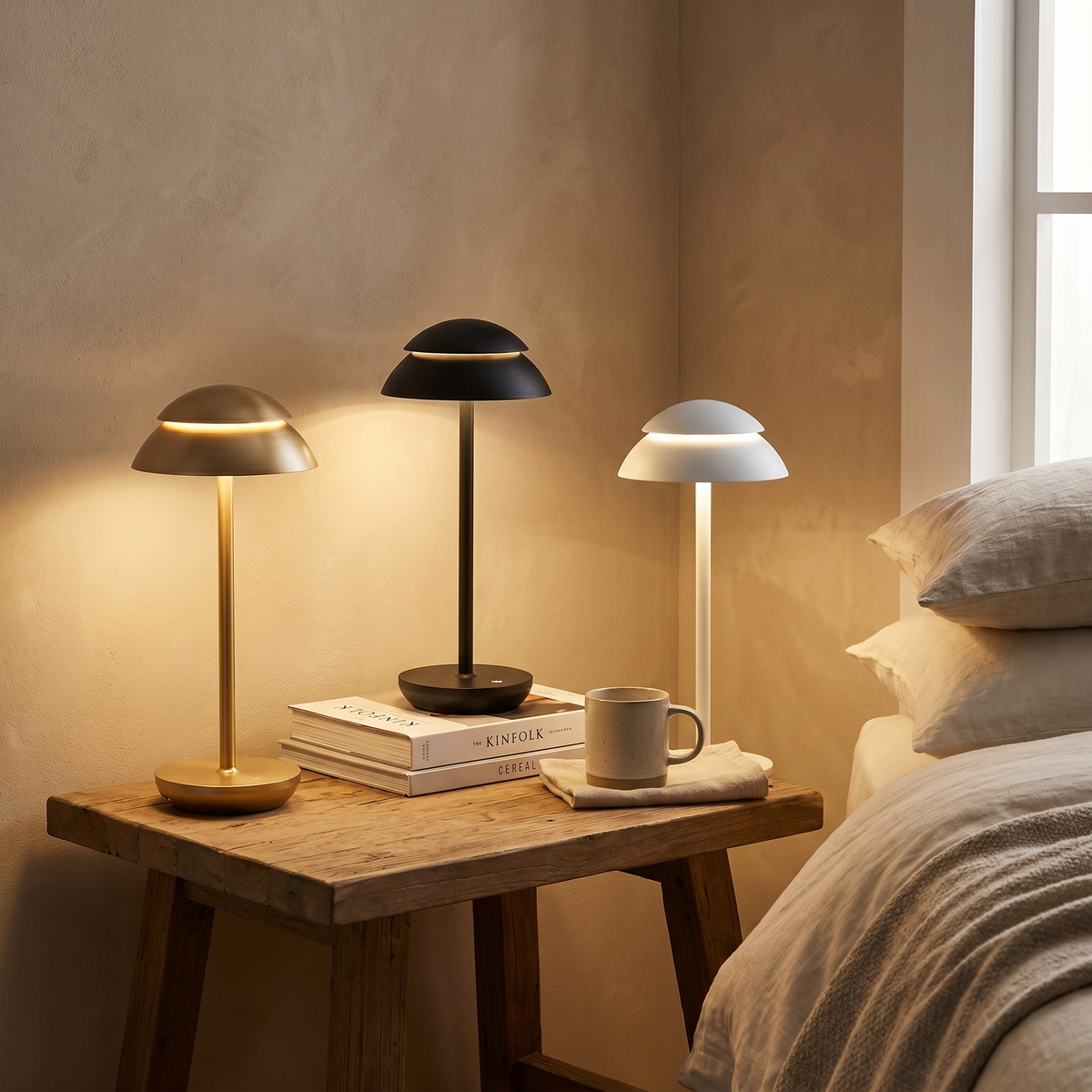 Rechargeable Table Lamp, Touch Dimming, Aluminum, Warm Light, USB-C — product view 1