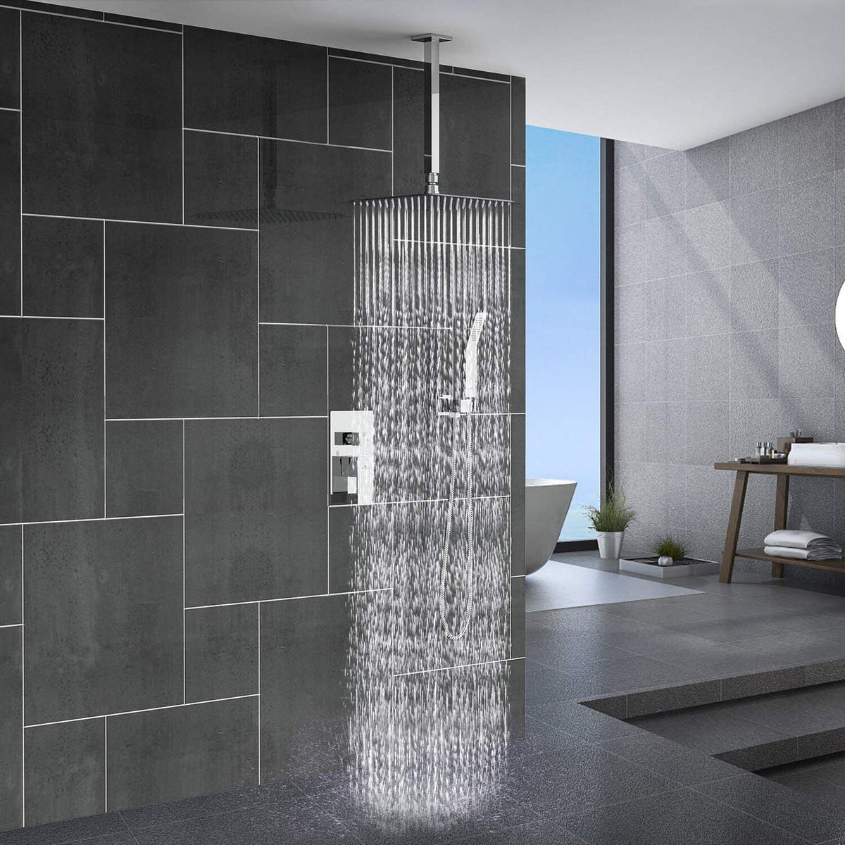 Thin Wall-Mounted Shower Head LoungeYard — product view 3