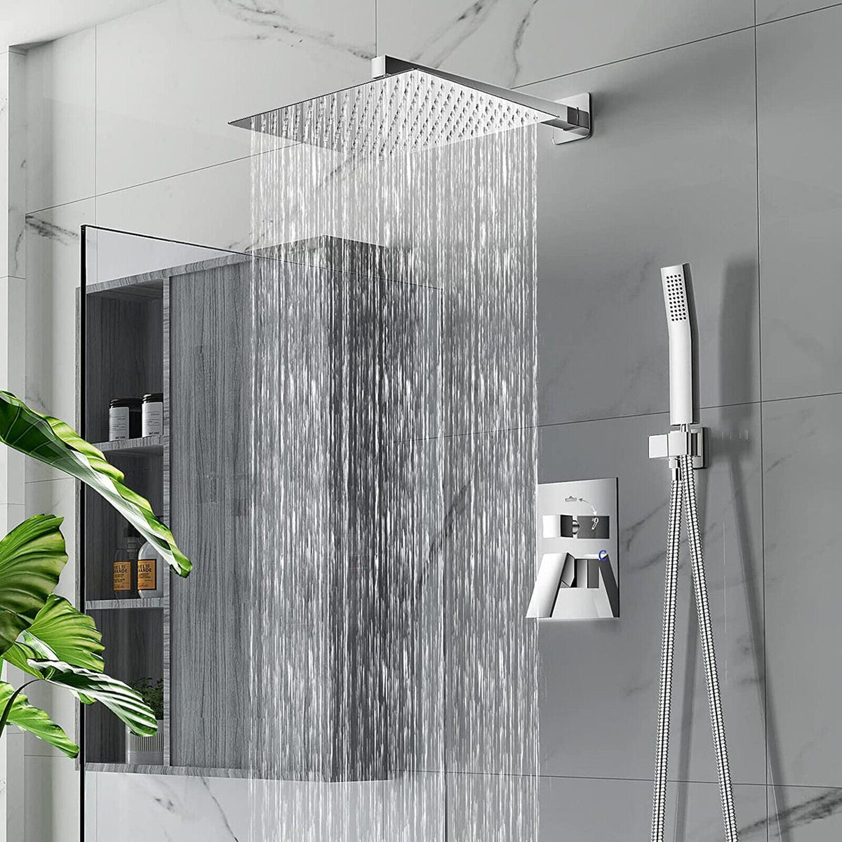 Thin Wall-Mounted Shower Head LoungeYard — product view 4