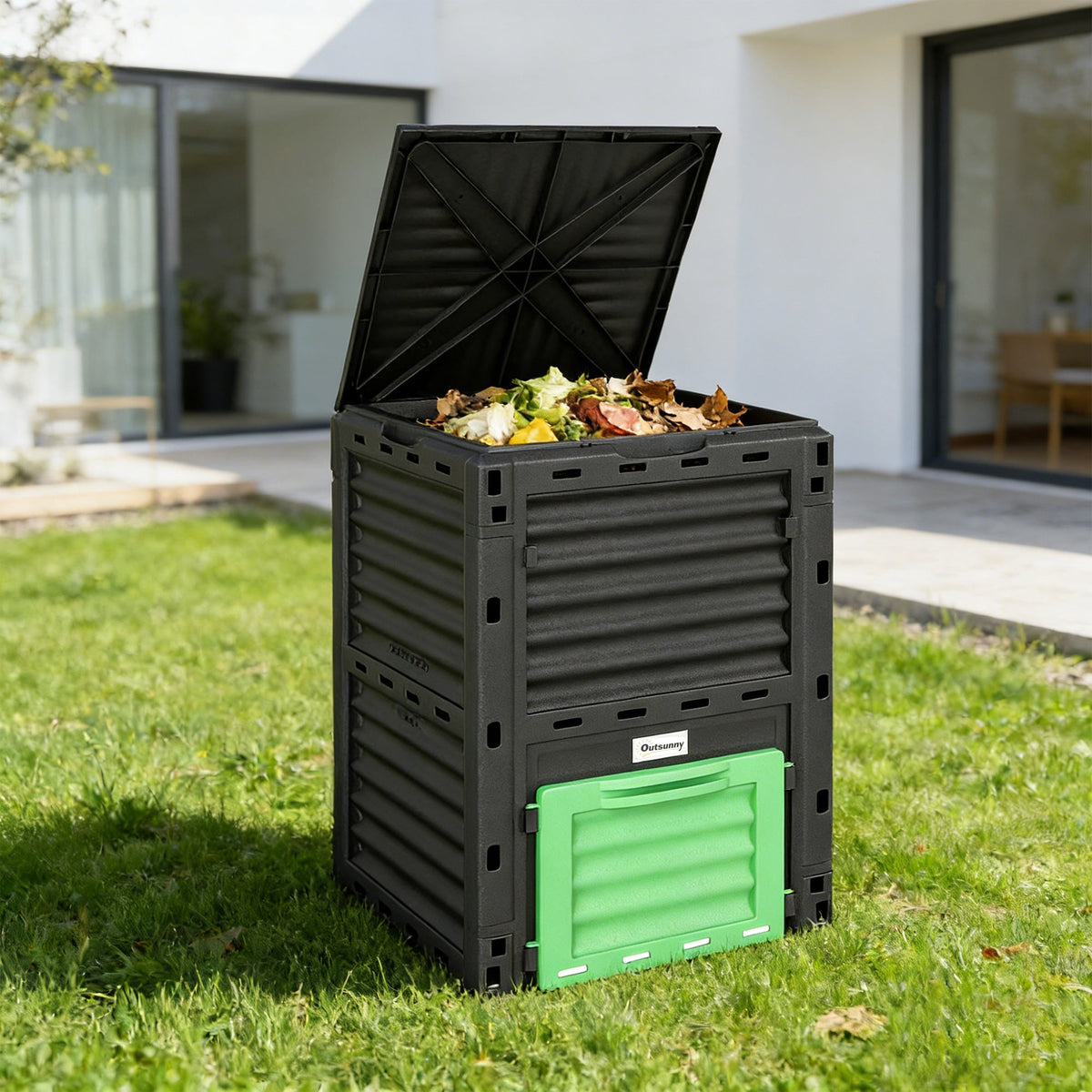 80 Gallon Garden Large Capacity Compost Bin, Green — product view 4