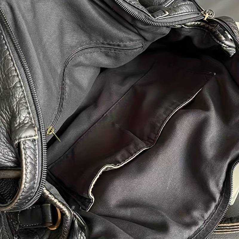 NoirClass - Elegant Black Leather Handbag LoungeYard — product view 2