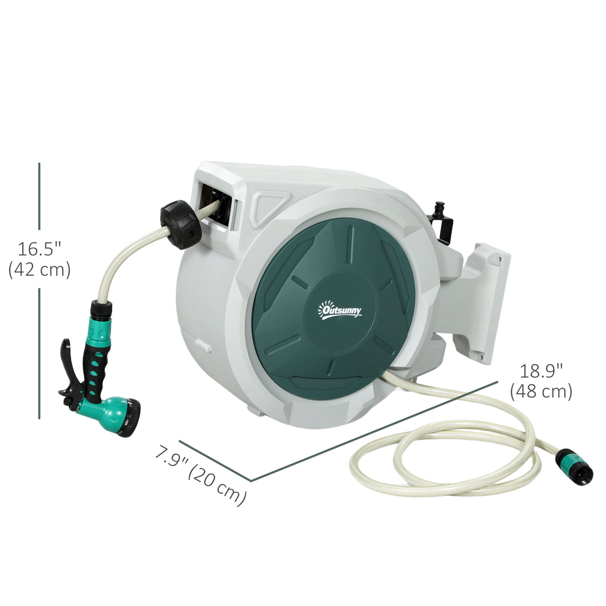 1/2 in x 65ft Retractable Garden Hose Reel with 7-Function Nozzle — product view 5