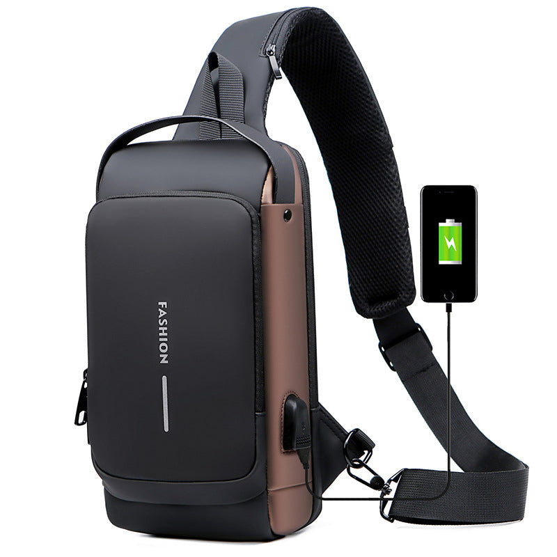 LoungeYard | USB Charging Sport Sling Anti-Theft Shoulder Bag — product view 1