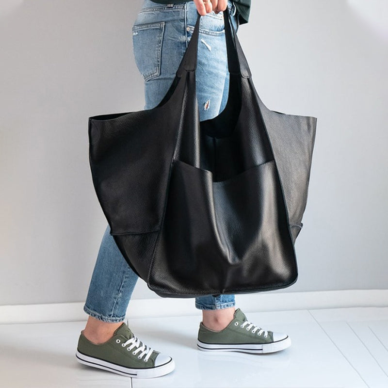LoungeYard | Oversized Leather Tote — product view 1
