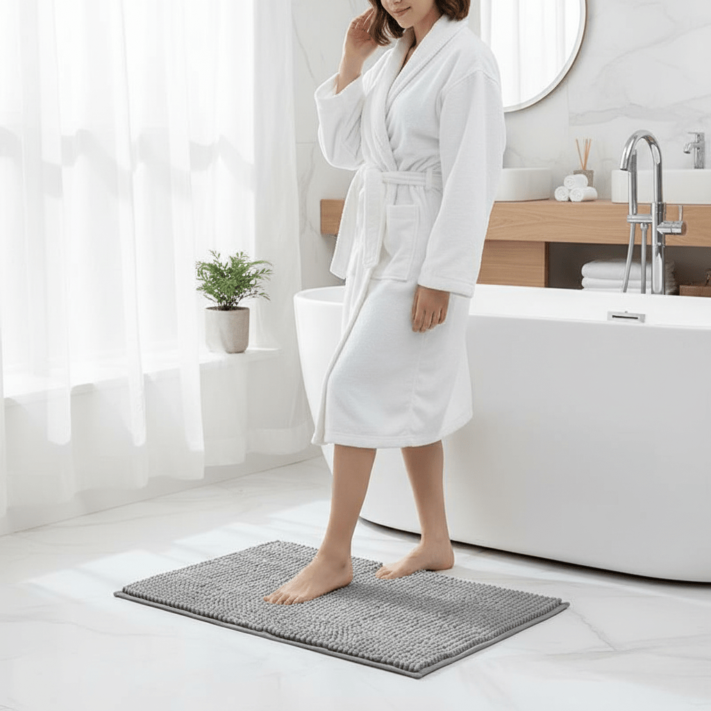 LoungeYard | SOFTDRY – Chenille Microfiber Bath Mat with Non-Slip Base — product view 1