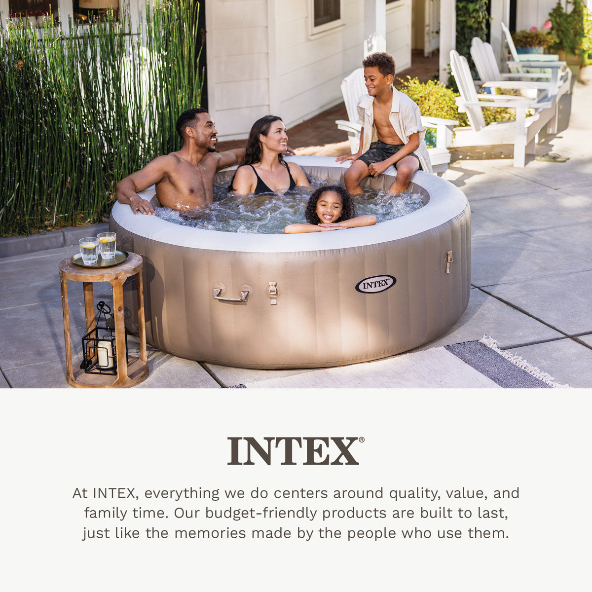 110 Volt 6 Person 170 - Jet Vinyl Round Inflatable Hot Tub — product view 4