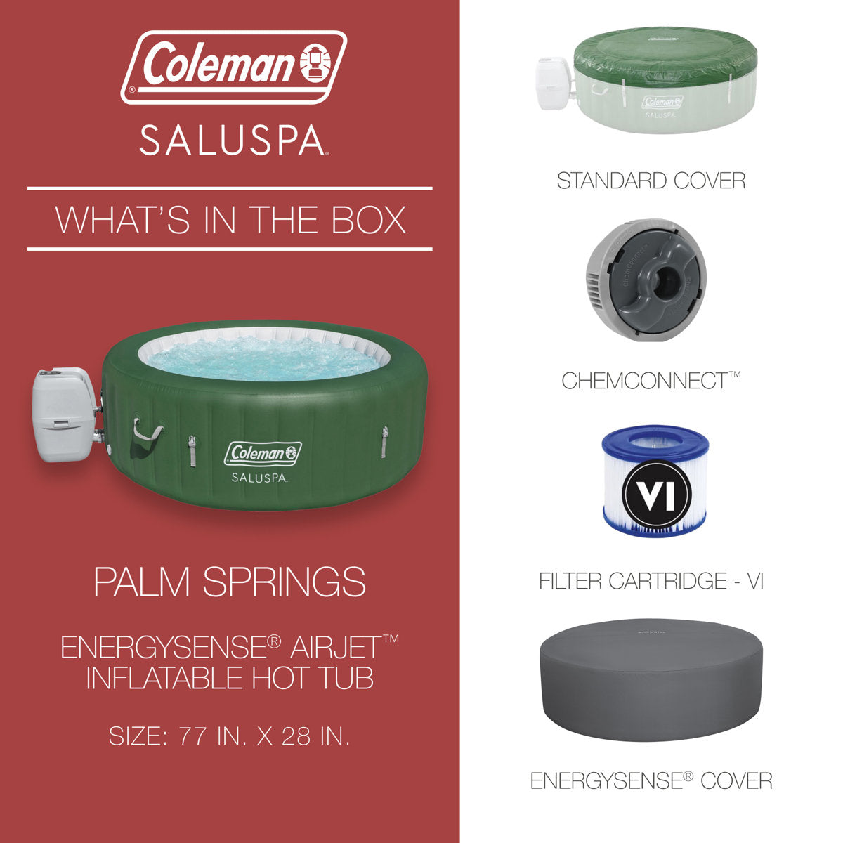 Coleman: SaluSpa Palm Springs Hot Tub - 4-6 Person — product view 5