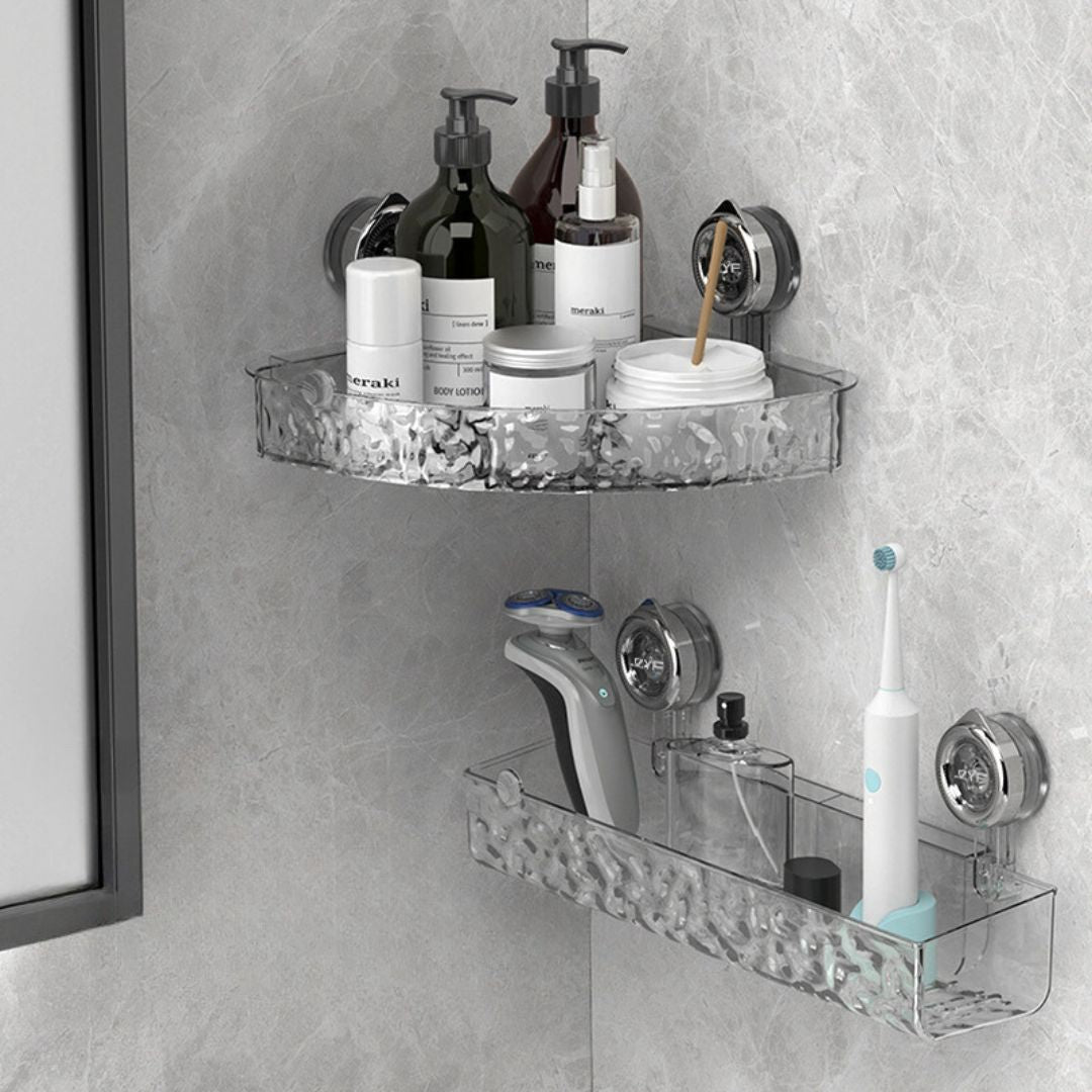 LoungeYard | Bathroom Wall Suction Storage Shelf — product view 2