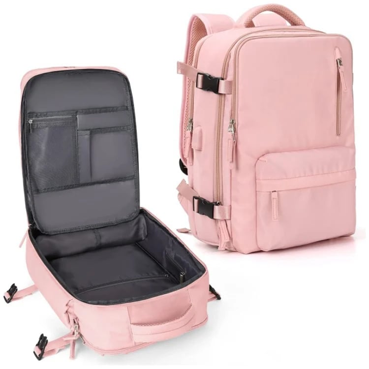 LoungeYard | Travel Rucksack Backpack | Large Compartments Shoe Pocket — product view 7
