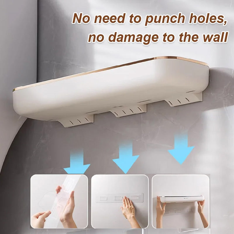 LoungeYard | No-Punch Wall Mounted Bathroom Storage Shelf — product view 4