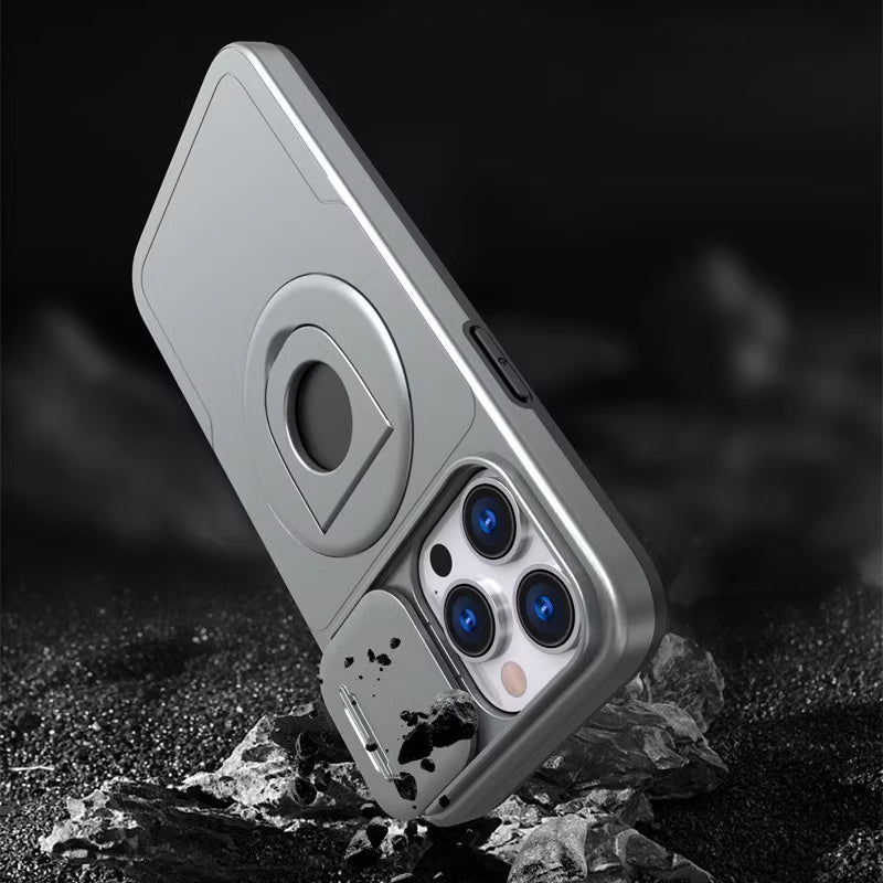 Shock-resistant phone case | Integrated stand and magnetic protection — product view 2