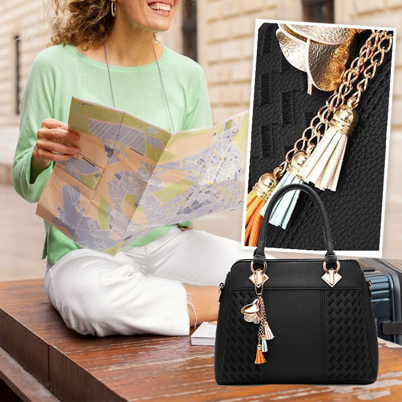 LoungeYard | Elegant women's bag with tassel pendant — product view 4