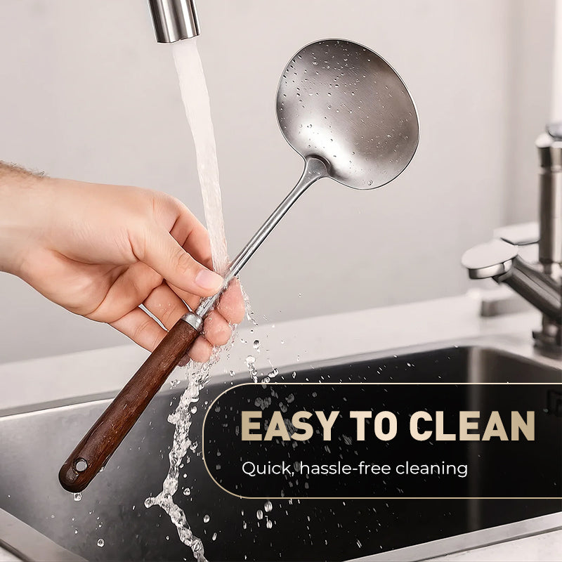 LoungeYard | 2-in-1 cooking spoon in stainless steel — product view 6