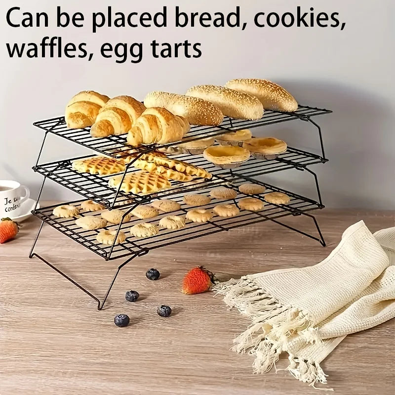 Stainless Steel Stackable Cooling Rack Nonstick Baking Cooling Grid | LoungeYard — product view 4