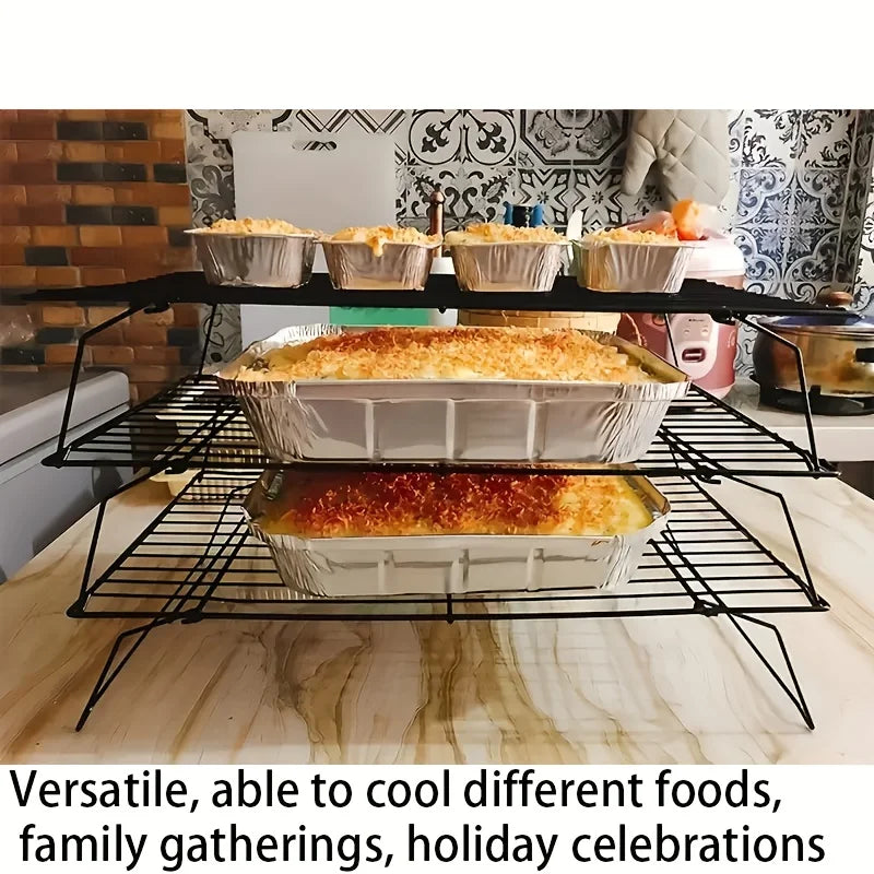Stainless Steel Stackable Cooling Rack Nonstick Baking Cooling Grid | LoungeYard — product view 5