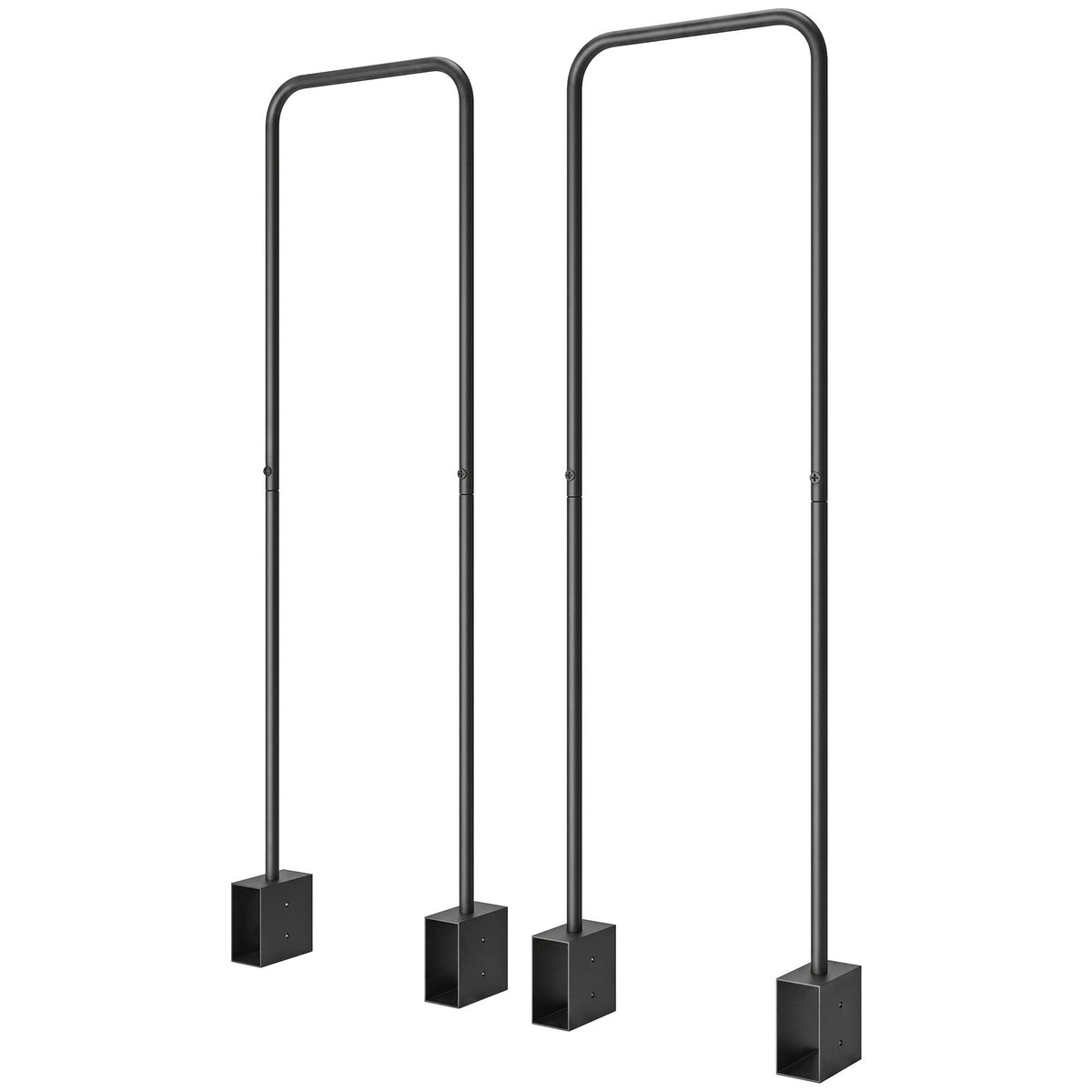 Heavy-Duty Steel DIY Firewood Rack with Customizable Width for Indoor & Outdoor Log Storage, Black — product view 2