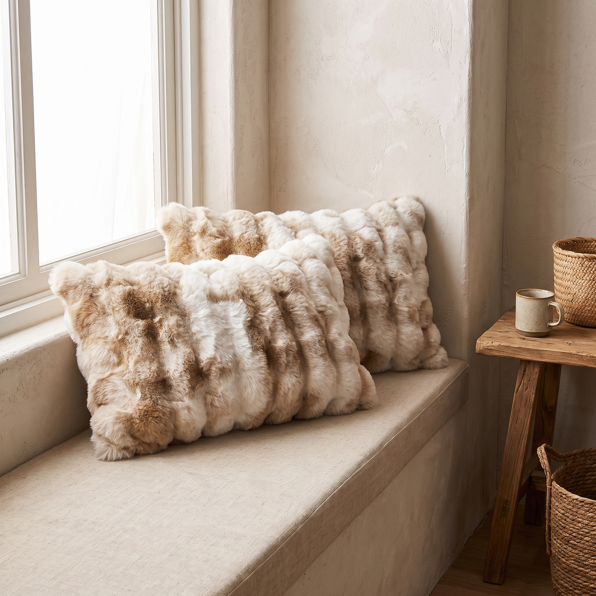 Tie-Dye Rabbit Faux Fur Throw Blanket, Soft — product view 4