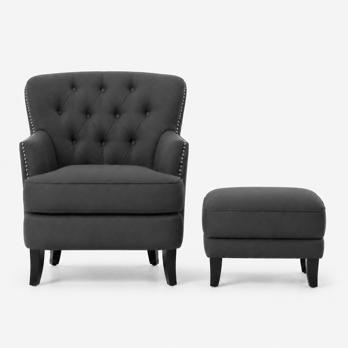 Tessmar Fugloy Tufted Armchair & Ottoman — product view 2