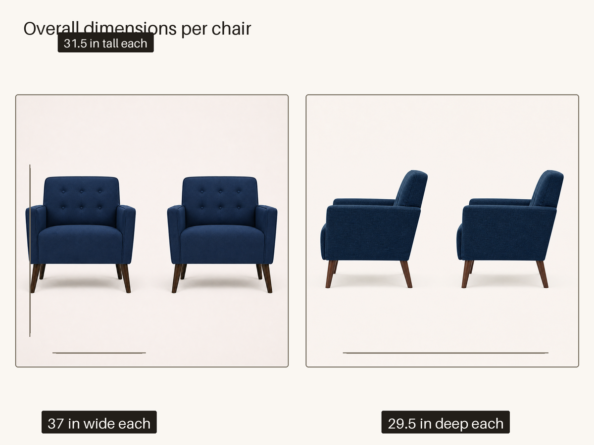 Tessmar Hoyvikar Tufted Armchair Set — product view 6