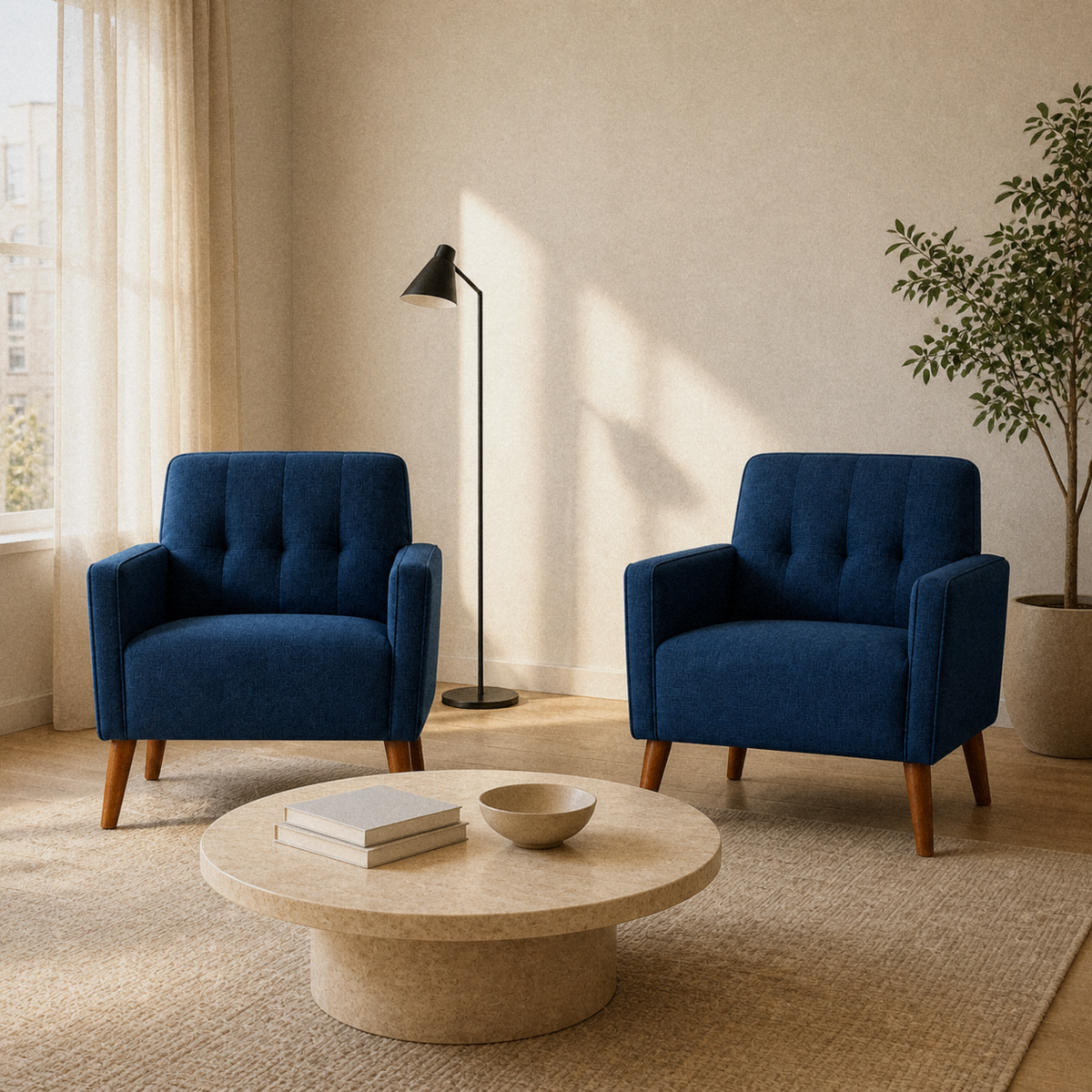 Tessmar Hoyvikar Tufted Armchair Set — product view 1
