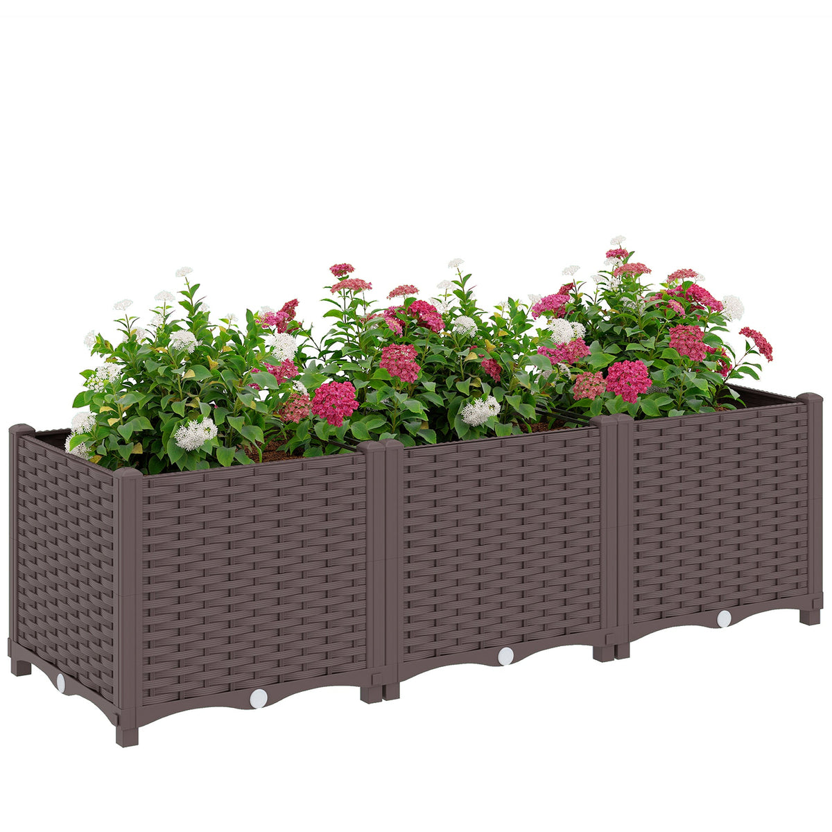 Self Watering Plastic Raised Garden Bed with Legs, 120 x 40 x 37 cm — product view 1