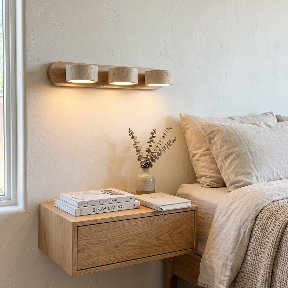 Travira Travertine Multi-Head Wall Sconce, LED — product view 6