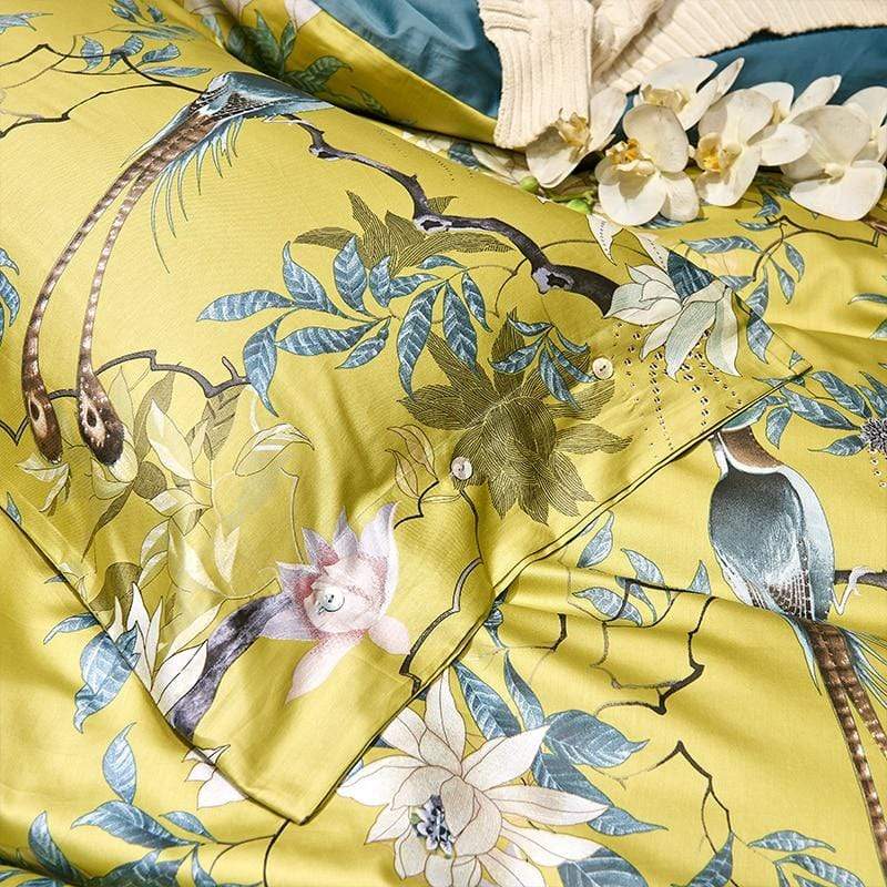 Tranquility Yellow Duvet Cover Set, Cotton — product view 7