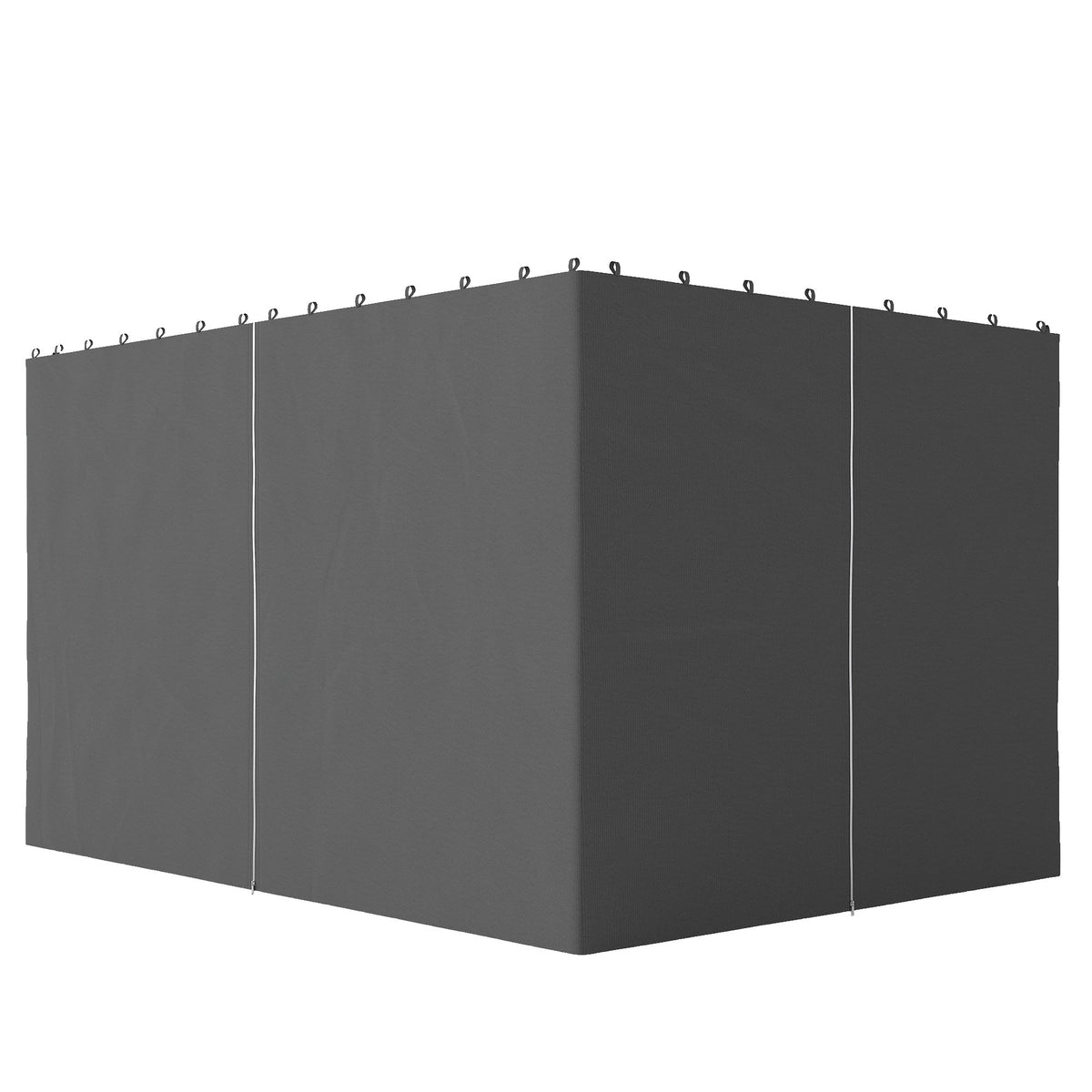 10' x 12' Gazebo Sidewall Set with 4 Panels and Hooks, Grey — product view 1