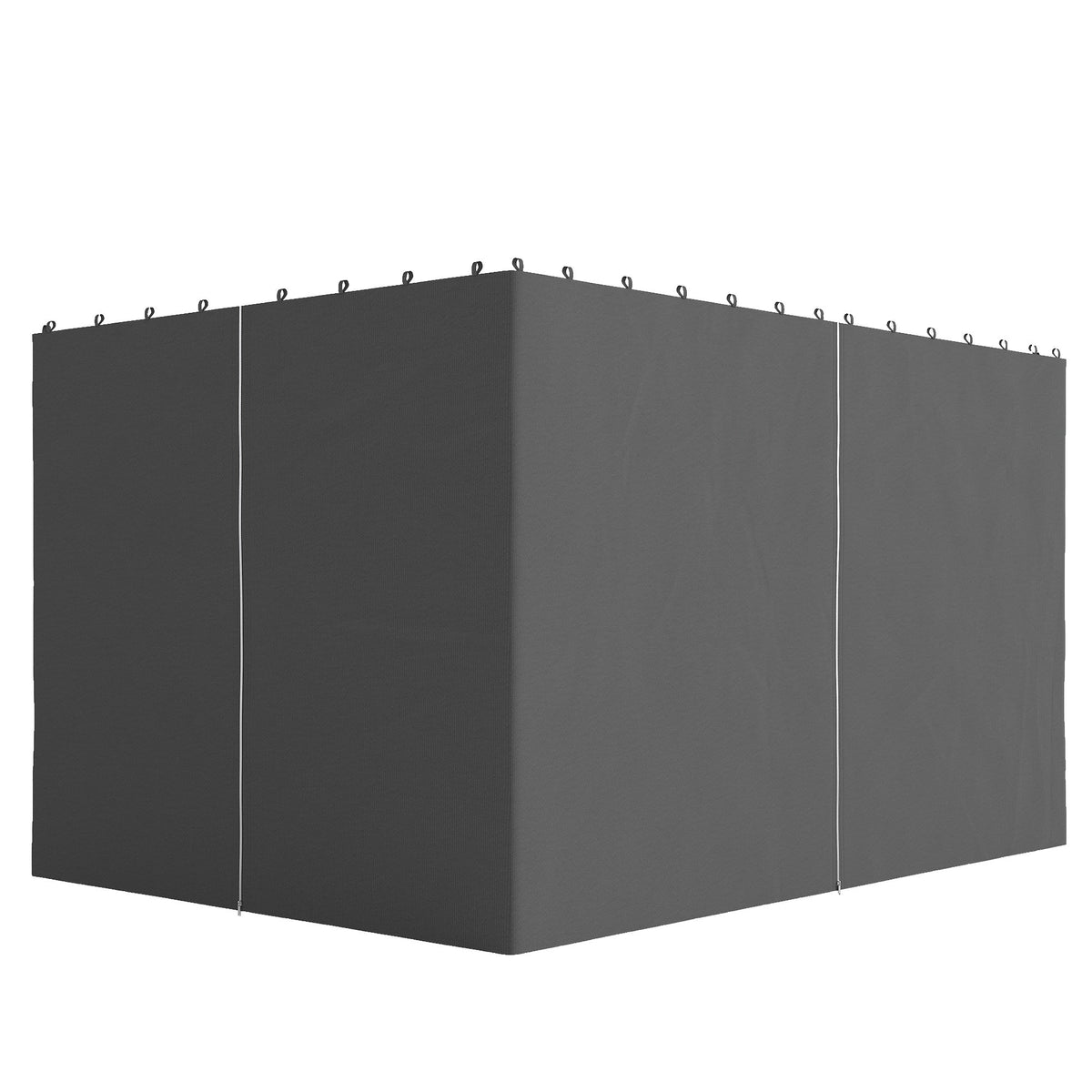 10' x 12' Gazebo Sidewall Set with 4 Panels and Hooks, Grey — product view 2