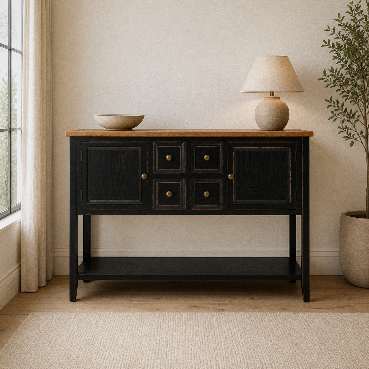 Varnholt Nordodepil Solid Wood Console — product view 1