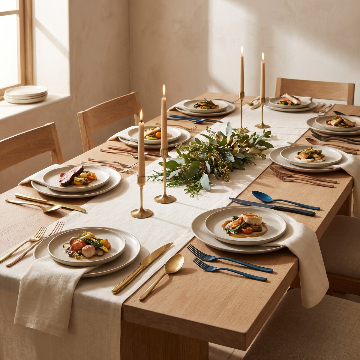 Vibrant Cutlery Set, 29 Piece, Colored Steel — product view 2