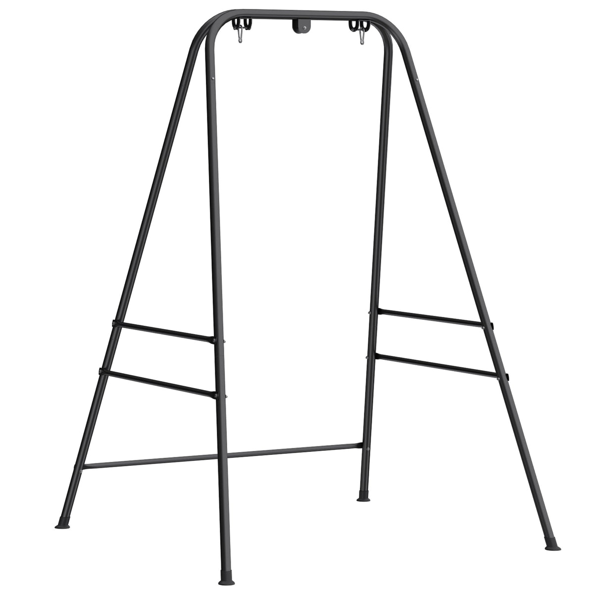 Hammock Chair Stand with Anti-Slip Pads and 2 Carabiners, Black — product view 1