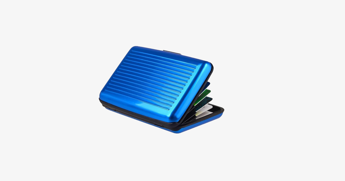 LoungeYard | Foldable Unisex RFID-blocking Wallet - Made of Aluminum - Snap Closure - Expandable Compartments - Secure Your Credit Cards — product view 2