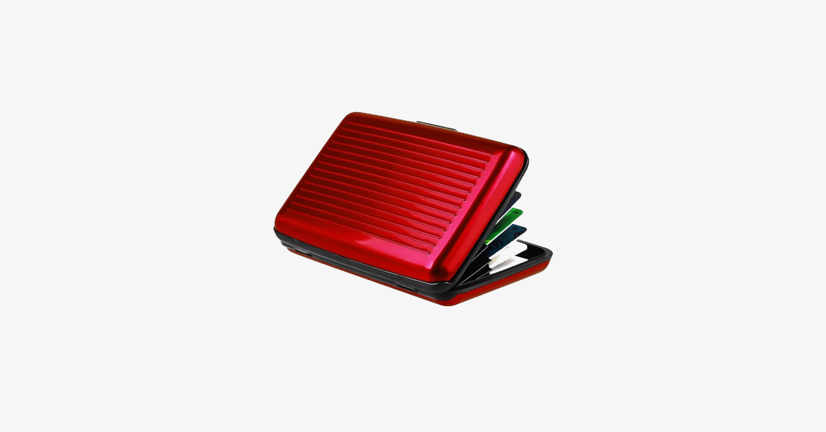 LoungeYard | Foldable Unisex RFID-blocking Wallet - Made of Aluminum - Snap Closure - Expandable Compartments - Secure Your Credit Cards — product view 3
