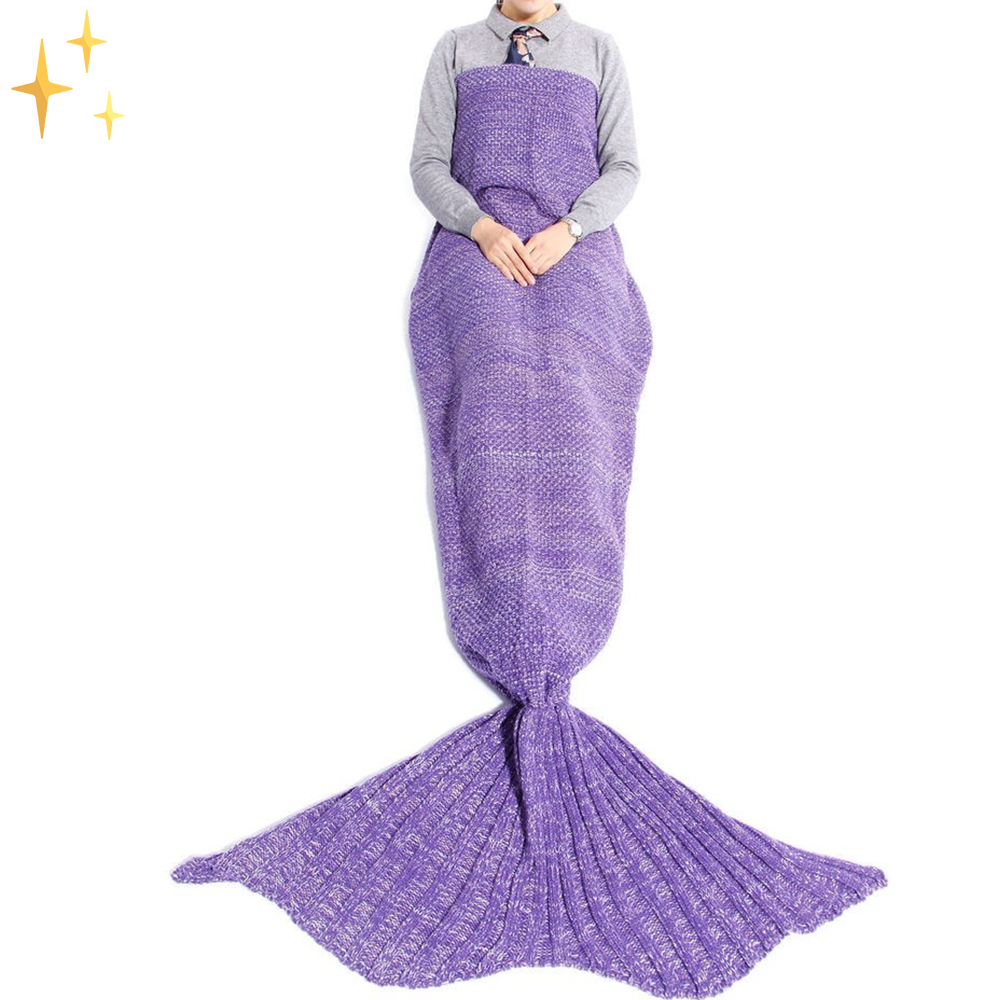 LoungeYard | Warm Knitted Mermaid Tail Blanket - MermaidDreams — product view 3