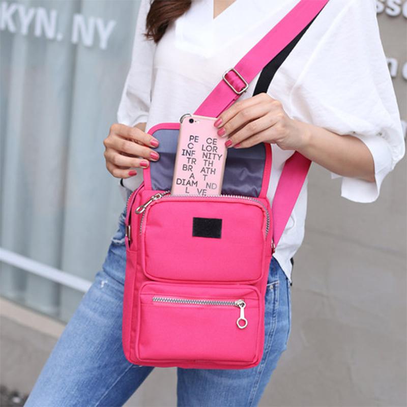 Women’s Waterproof Nylon Crossbody Shoulder Bag with 6 Pockets — product view 3